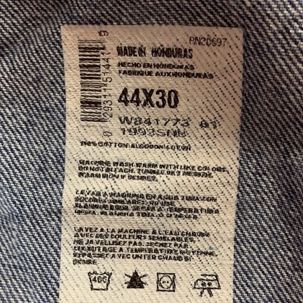 Dickies Men's Blue Denim Medium Wash Relaxed fit Carpenter Jeans Size 44 X 30 - Picture 5 of 8